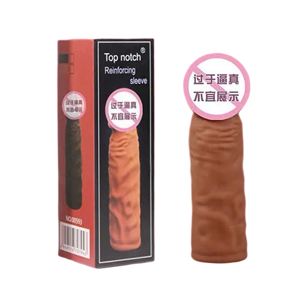 Top Notch Penis Extension Sleeve 3cm Longer Delay Stimulation Adult Toy