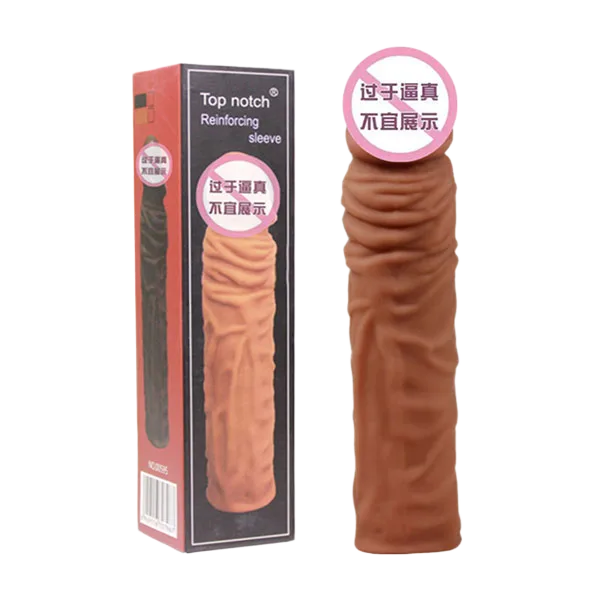 Top Notch Ribbed Condom 5cm Longer Enhancer