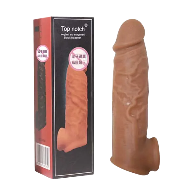 Top Notch Textured Extension Condom - Delay, Enhance, Comfortable Fit