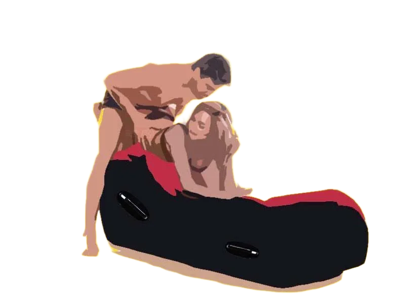 Tougage Red Big Durable Inflatable Love Chair Japan