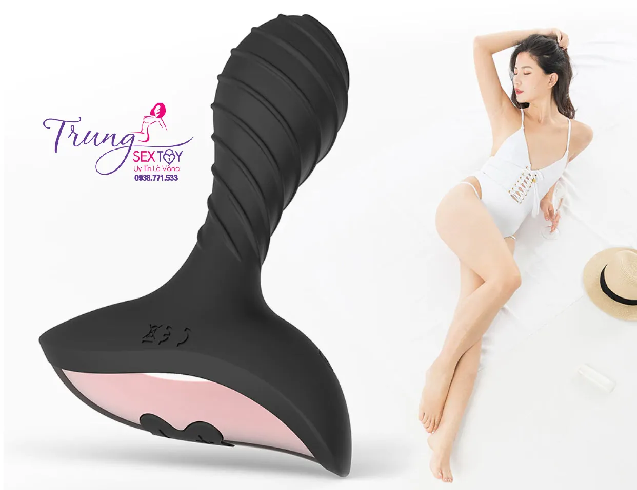 USB Rechargeable Silent Remote Prostate Massager Black — photo 4