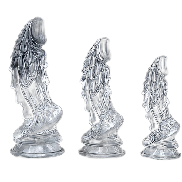 Transparent Dragon Dildo Available Sizes Soft Flexible