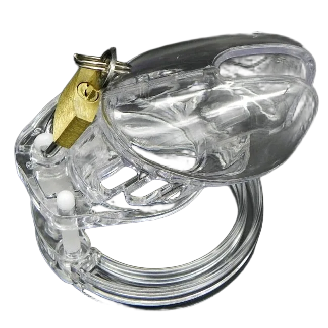 Transparent Medical Grade Male Chastity Lock with Keyed Security