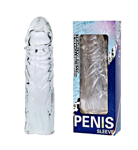 Transparent Ribbed Penis Sleeve Delay & Size Enhancer