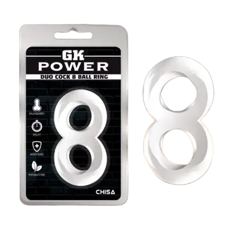 Transparent TPE No.8 Cock Ring Tighten Testicle Boost Endurance
