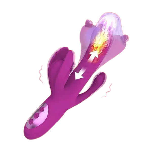 TripleBranchHeatedThrustingVibratingDildo