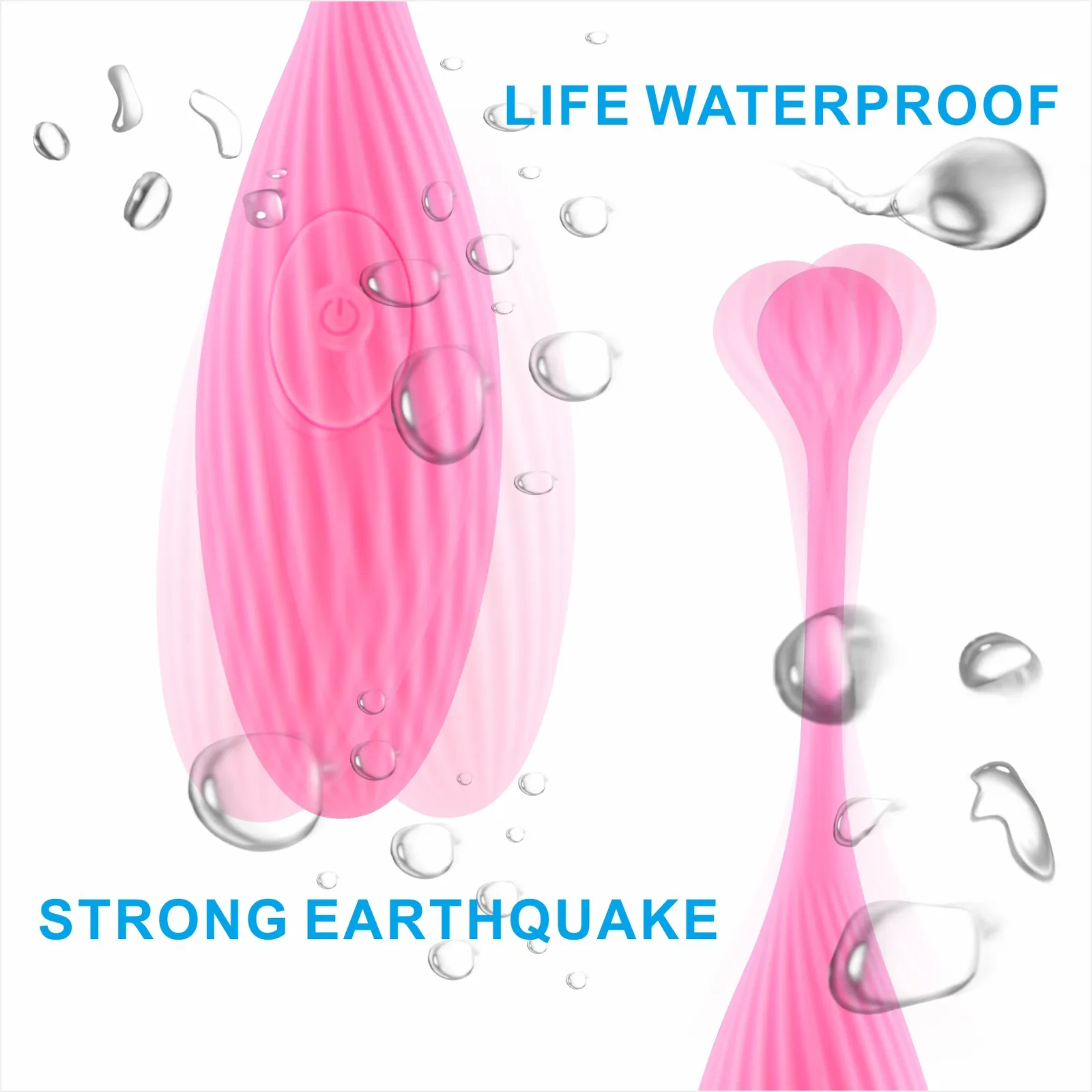 Dolphin Ribbed Remote Control Waterproof Silicone Egg — photo 3
