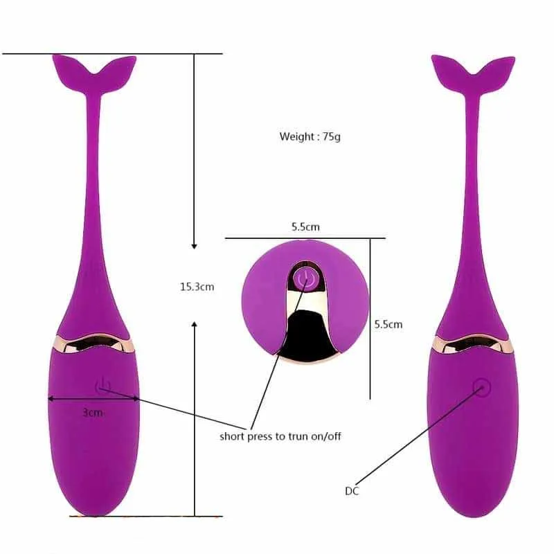 Wireless Dolphin Vibrating Egg – 10 Frequencies, Remote Control — photo 4