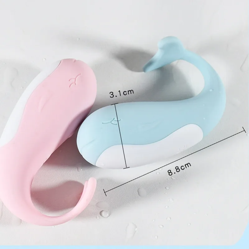 Remote-Control Dolphin Heating Mini Vibrator Pink Blue — photo 3