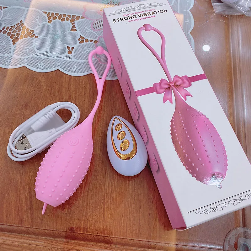 12-Speed Nubby Remote Vibrating Puffer Fish Egg Female Massage — photo 3