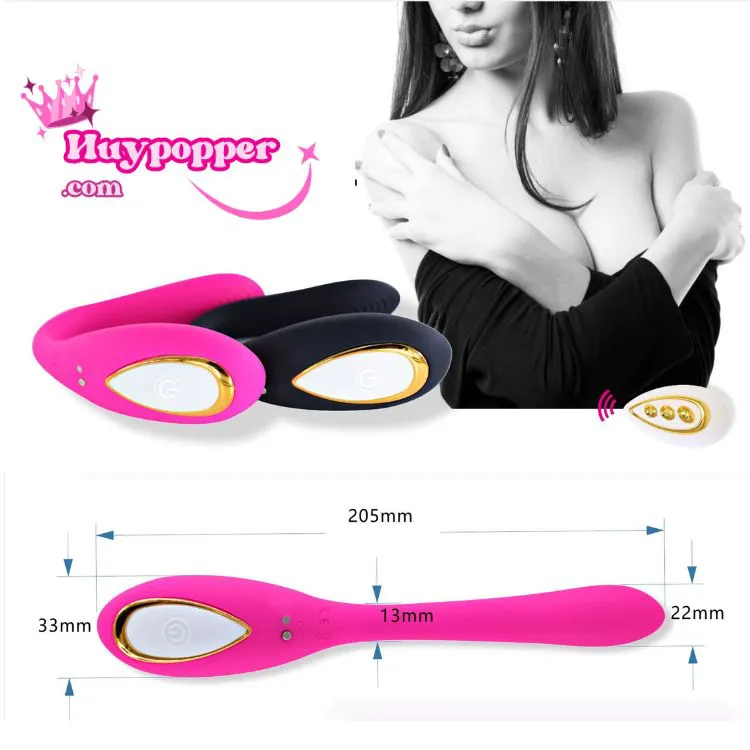 Remote Control C-shaped Double Motor Vibrator USB Rechargeable — photo 5