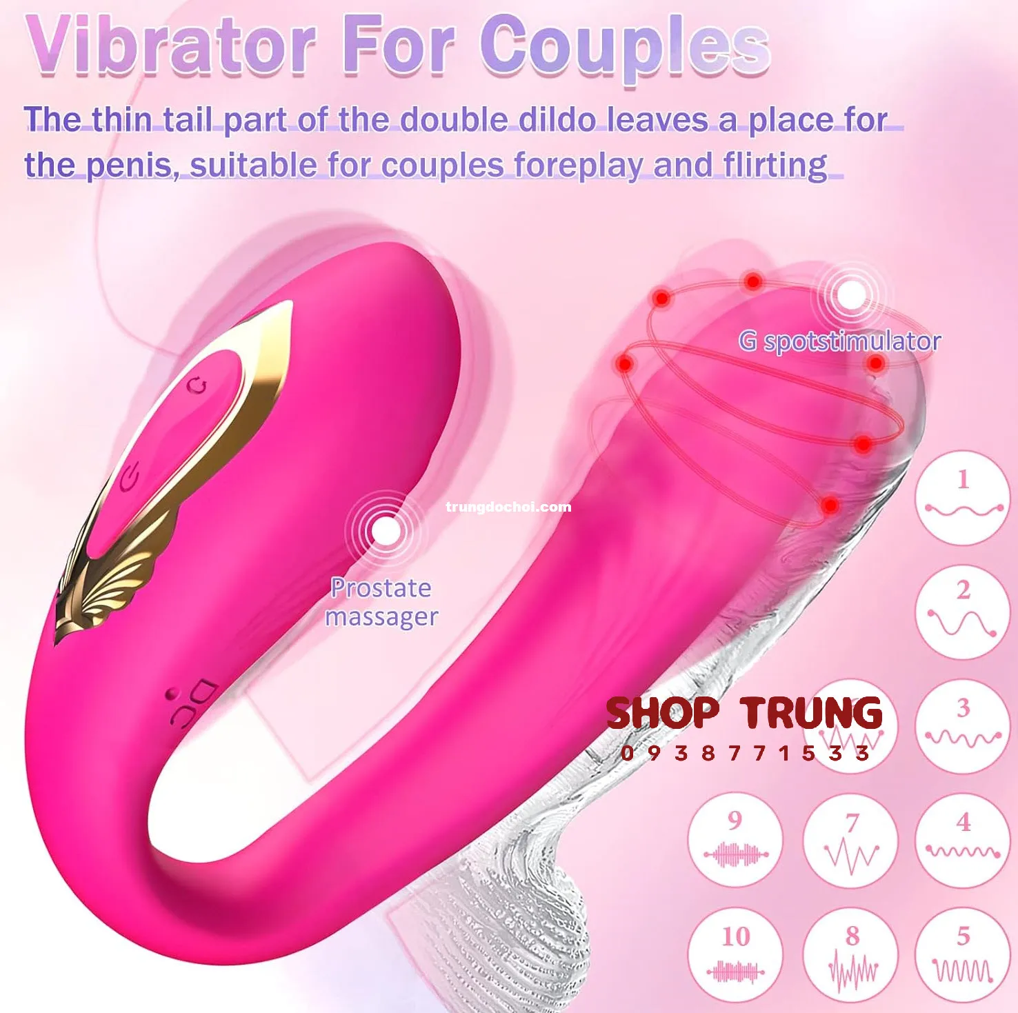 C-Shaped Vibrating Rabbit Remote Control Stimulator — photo 4