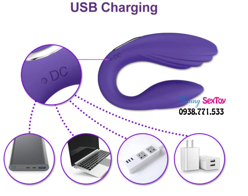 U-Shaped Vibrator Dual Motors USB Rechargeable — photo 3