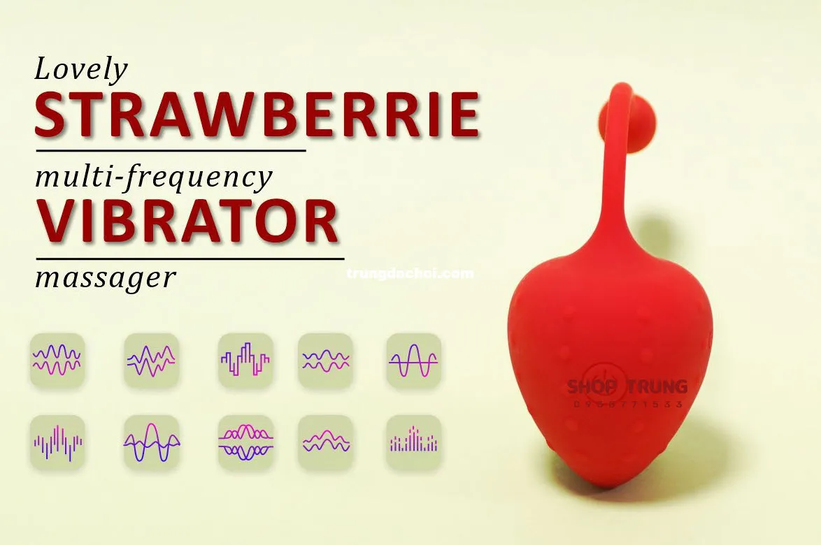 Strawberry-Shaped Remote Control Vibrating Love Egg 9 Speeds — photo 6