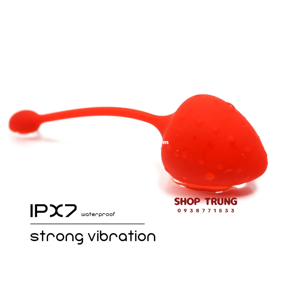 Strawberry-Shaped Remote Control Vibrating Love Egg 9 Speeds — photo 4