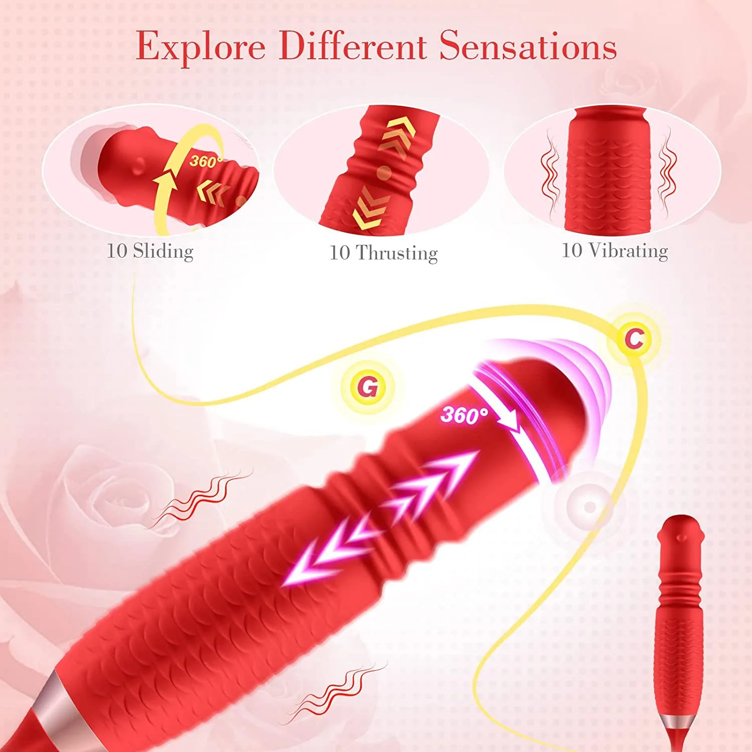Multifunction Rosehead Vibrating Tongue Licking Egg — photo 3