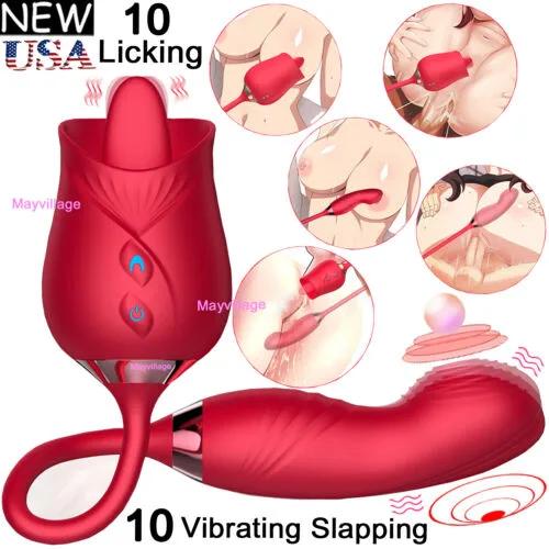 Rose Tongue Licking Vibrator G-Spot Clitoral Stimulator — photo 5