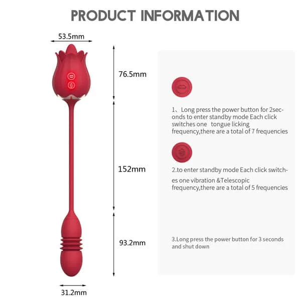 OEM Dual-Head Rose Vibrator Automatic Sucking Oral Simulation — photo 2
