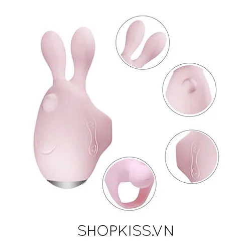 Jupin Finger Rabbit Love Egg Vibrating Silicone Pink — photo 2