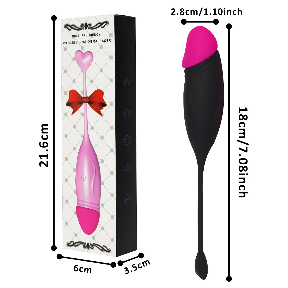 Remote Control Penis Shaped Love Egg Compact Vibrator Toy — photo 4