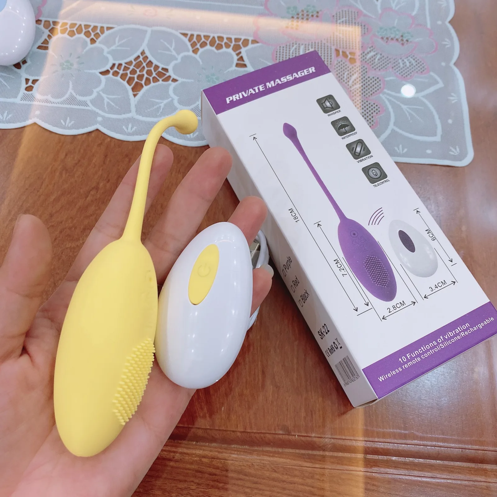 12-mode wireless vibrating egg compact powerful silicone quiet pleasure toy — photo 3