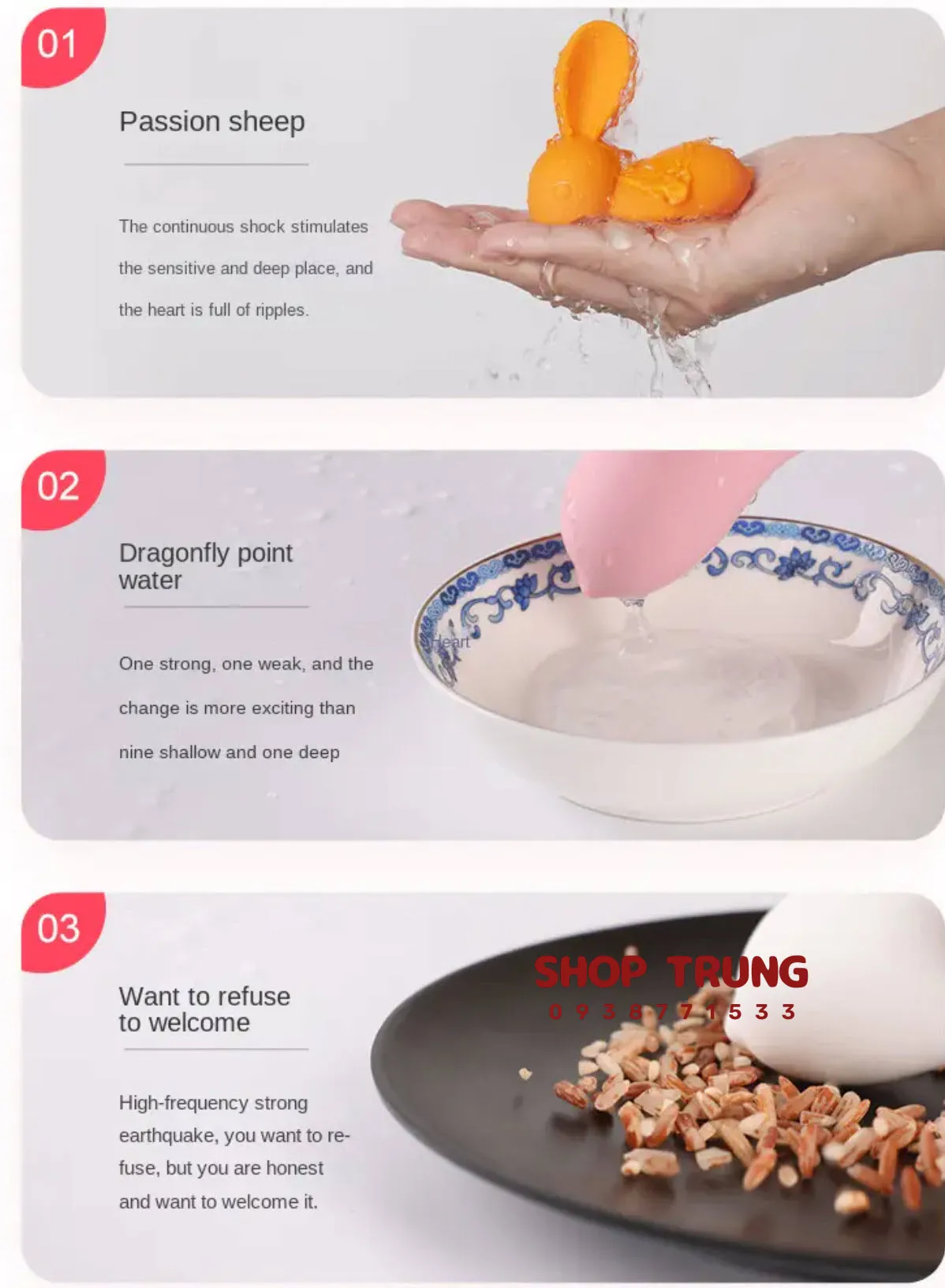 Mini cute bunny 10-speed USB rechargeable vibrating egg — photo 4