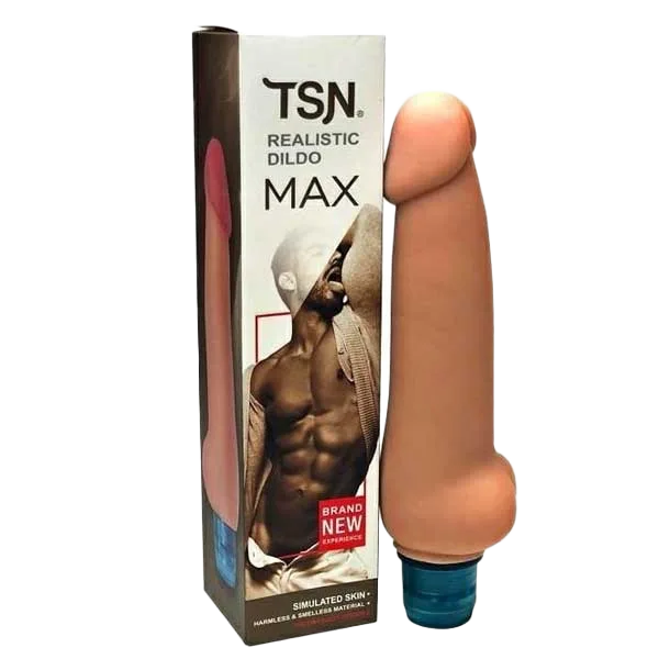 TSN Max Label Multi-Speed Vibrating Realistic Silicone Dildo