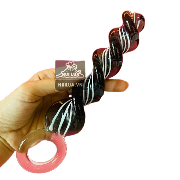Twisted Glass Anal Prostate Stimulator 200mm Safe