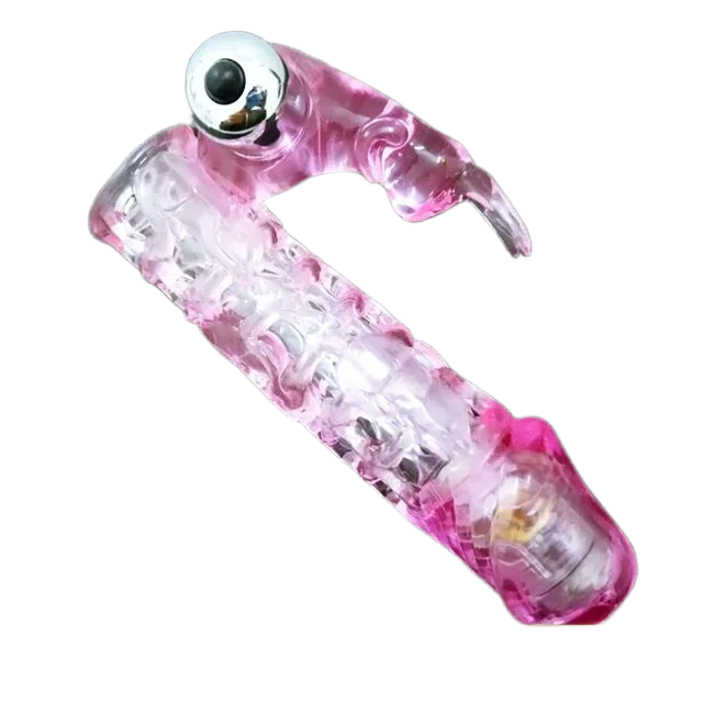 Two-Head Vibrating Medical Grade Mesh Strap-On Condom