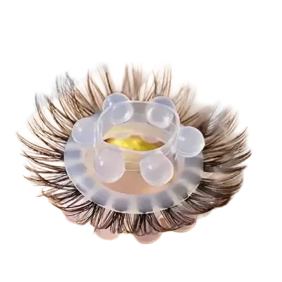 Two-Roller Furry Tail Cock Ring with Clitoral Stimulator