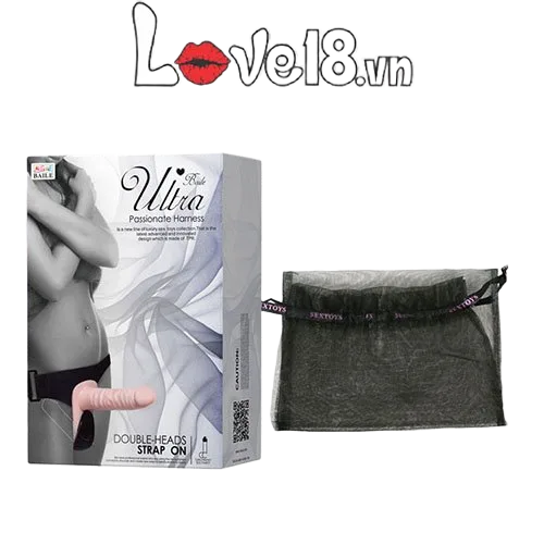 Ultra Double Ended Strap On Vibrating Soft Silicone Toy