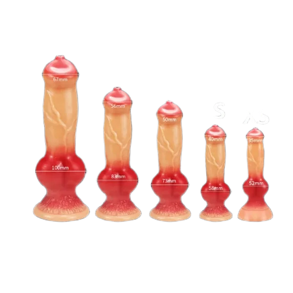 Ultra-Soft Dog Design Silicone Dildo Realistic Pleasure