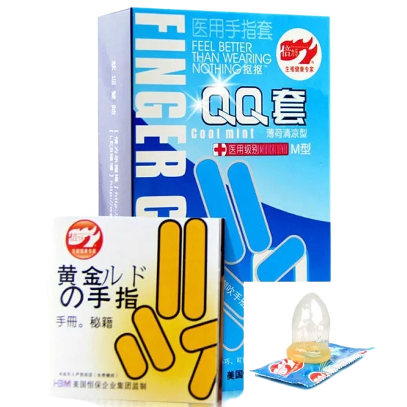 Ultra Thin Finger Condom Female Male Stimulation