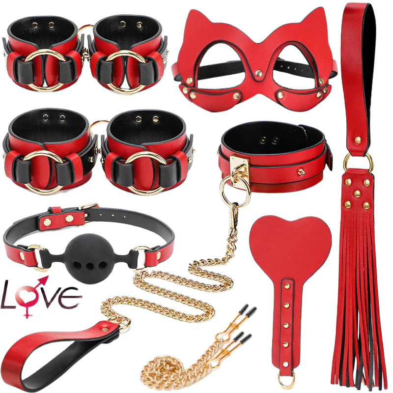 USA Imported Elegant BDSM Leather & Copper Set