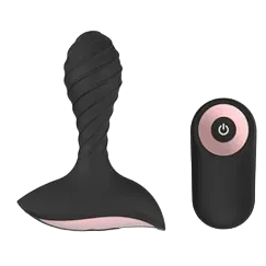 USB Rechargeable Silent Remote Prostate Massager Black