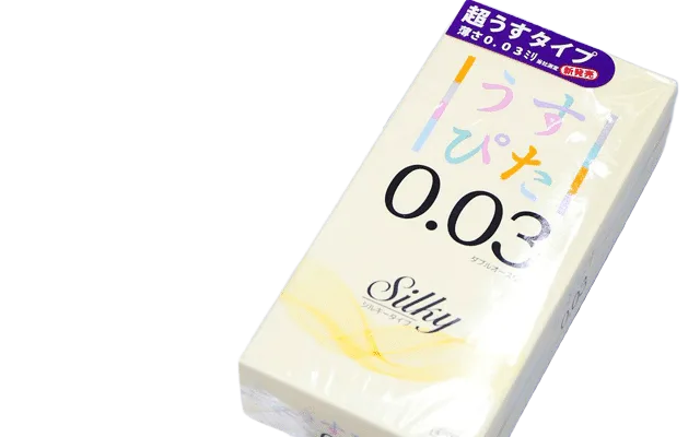 Usupita 003 Ultra-Thin Ribbed Condom Box of 4 Enhanced Sensation