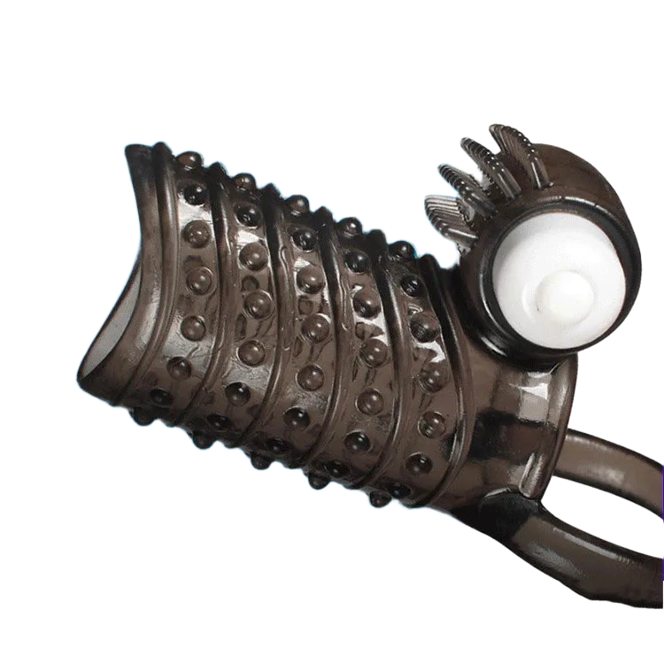 Vibe cockring textured vibrating enhancer thickening condom