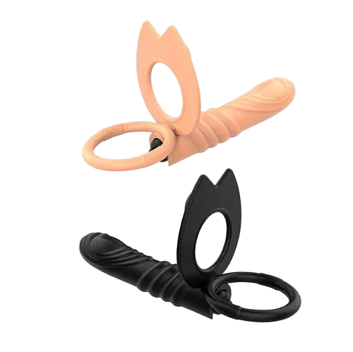 Vibrating Penis Ring with Anal Stimulator for Men