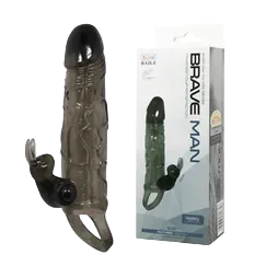 Vibrating Ring Penis Extension With Strap Safe Silicone