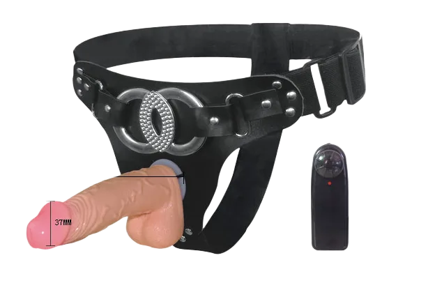 Vibrating Strap-On Dildo DVD 04 Couples Adult Toy Safe Material