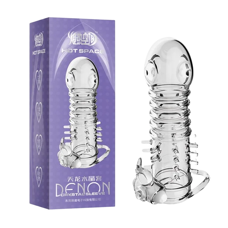 Vibrating Textured Ribbed Penis Sleeve Enhancer