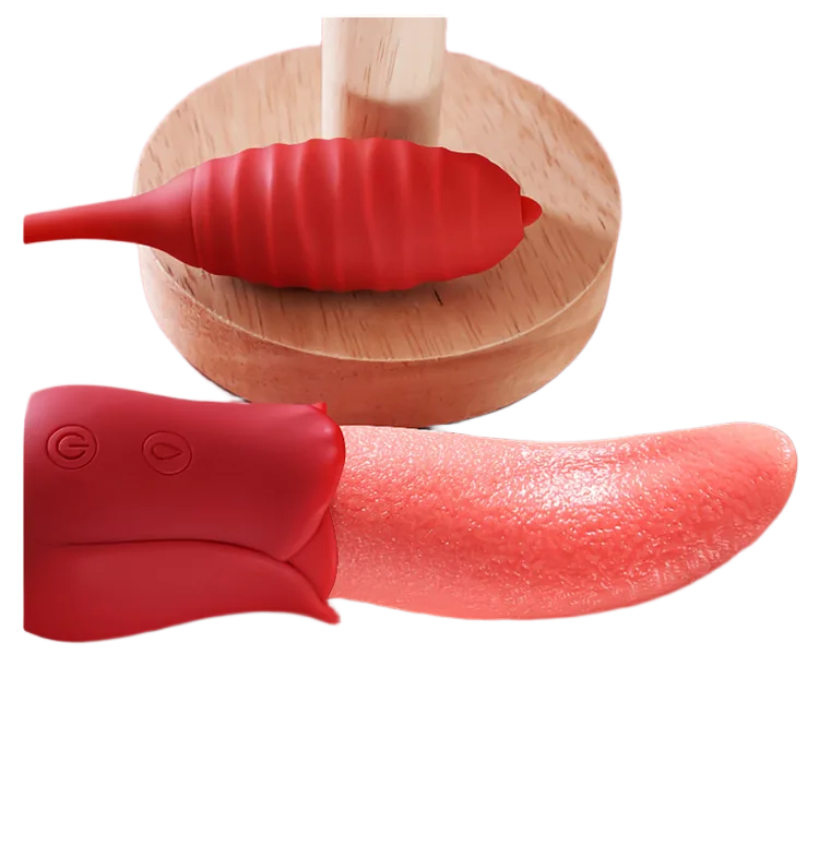 Vibrating Tongue & Egg Dual Stimulator Waterproof 10 Modes Powerful