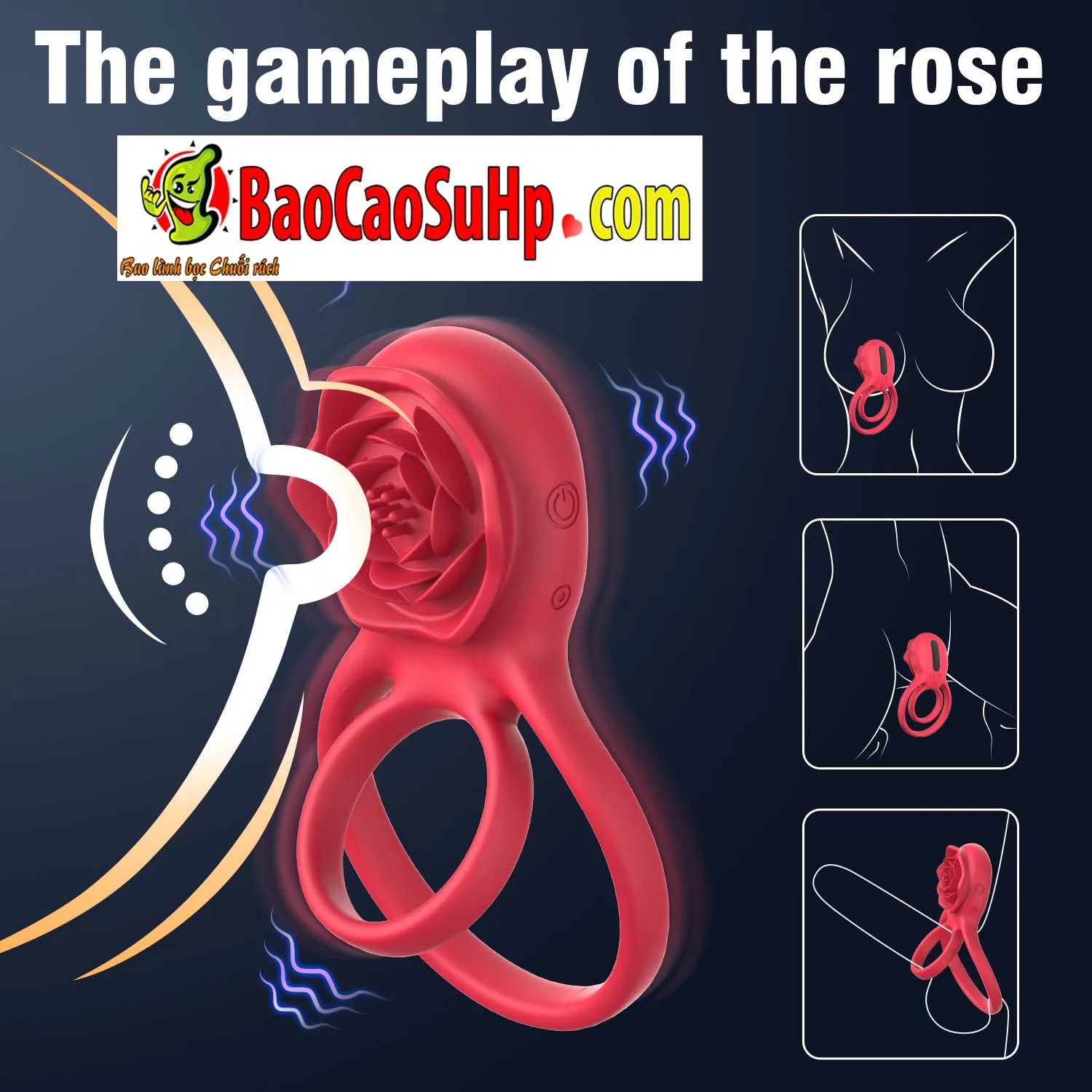 HGOD ROSE Amazon Remote Control Vibrating Multifunction Cock Ring — photo 3
