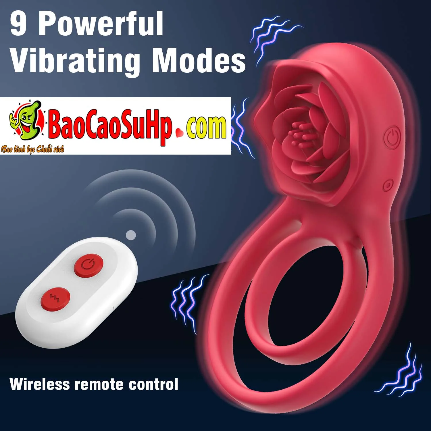HGOD ROSE Amazon Remote Control Vibrating Multifunction Cock Ring — photo 2