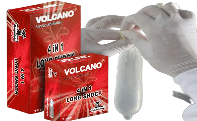 Volcano 4in1 Condom Long Lasting Safe Sex Enhanced Pleasure