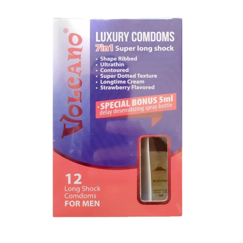 Volcano 7in1 Premium Condom + 5ml Spray USA Import