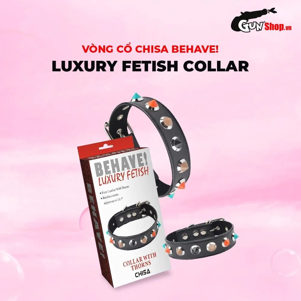 Chisa Behave Luxury Spiked Fetish Collar BDSM Accessory — photo 4
