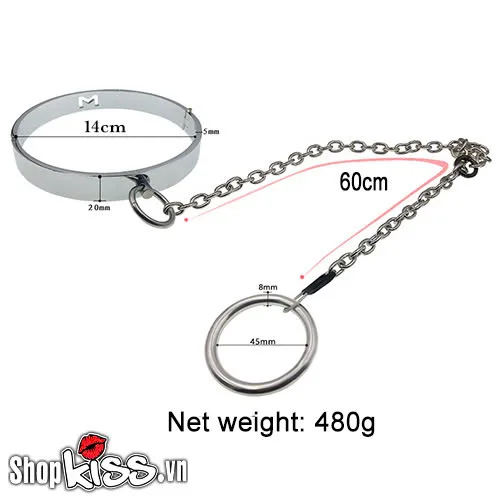 Metal Penis Lock Collar Chain BDSM Male Dominant Bondage Fetish Gear — photo 7