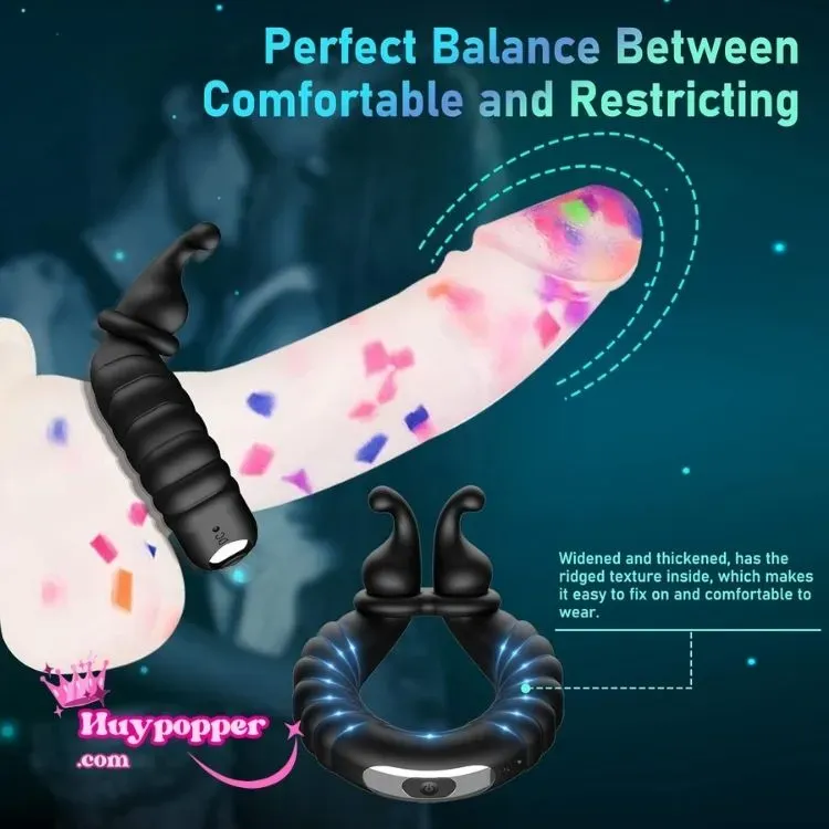 Strong 3 Bullet Vibrating Penis Ring — photo 4