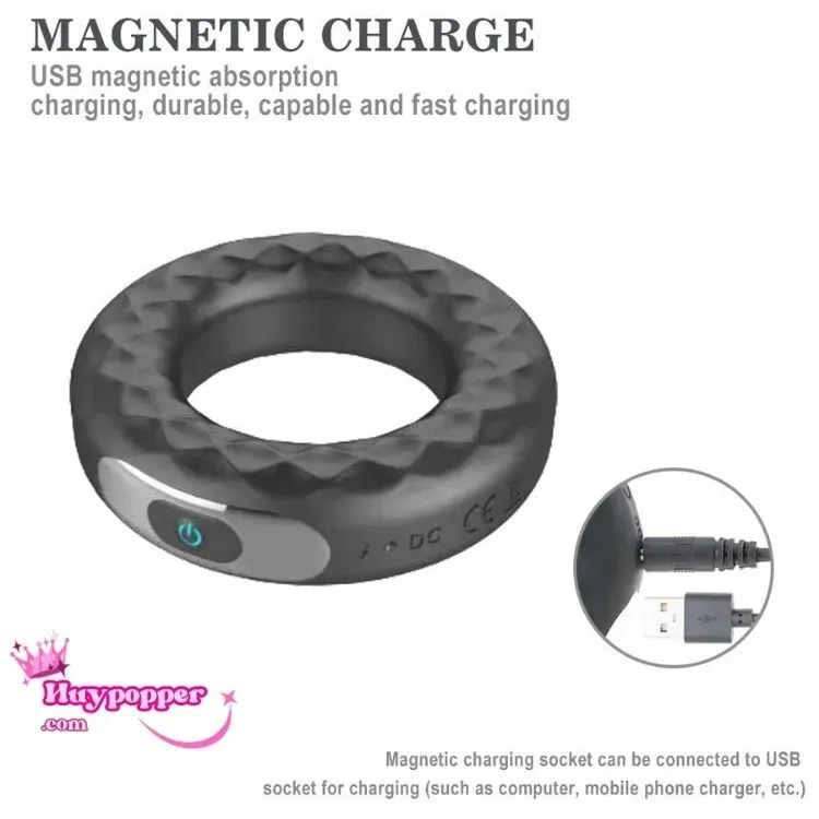 Rechargeable Ring Vibrator with Strong 9-Mode Motor for Couples — photo 3